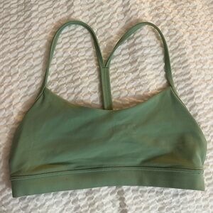 LULULEMON Sage Green Y- Flow Bra sz 6
